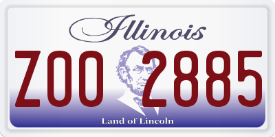 IL license plate Z002885