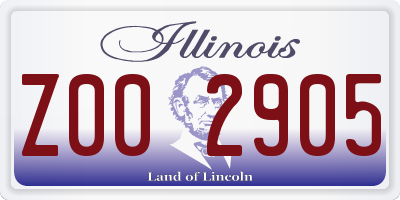 IL license plate Z002905