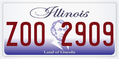 IL license plate Z002909