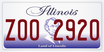 IL license plate Z002920