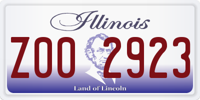 IL license plate Z002923
