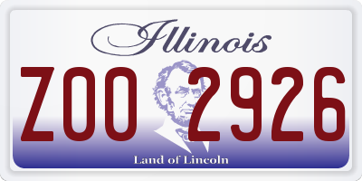 IL license plate Z002926