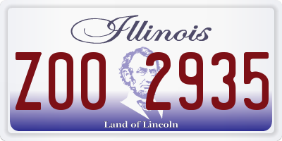 IL license plate Z002935