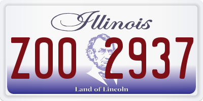 IL license plate Z002937