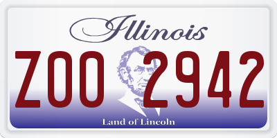 IL license plate Z002942