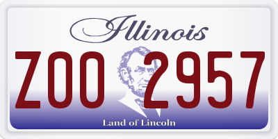 IL license plate Z002957