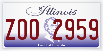 IL license plate Z002959