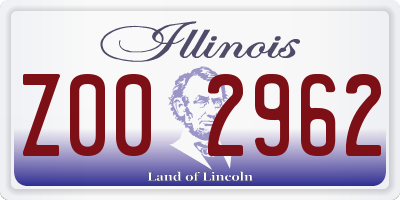 IL license plate Z002962
