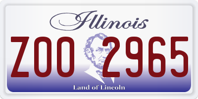 IL license plate Z002965