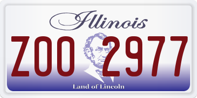 IL license plate Z002977