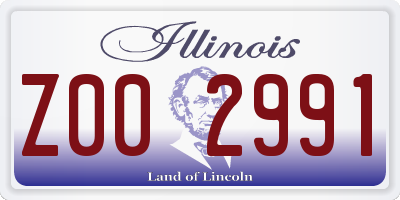 IL license plate Z002991
