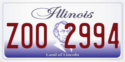 IL license plate Z002994