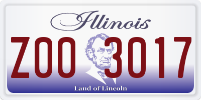 IL license plate Z003017