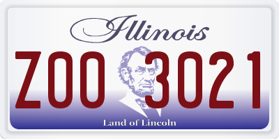 IL license plate Z003021