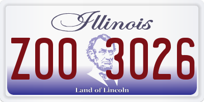 IL license plate Z003026
