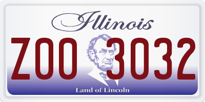 IL license plate Z003032