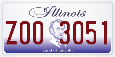 IL license plate Z003051