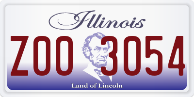 IL license plate Z003054