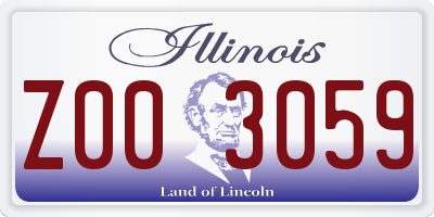 IL license plate Z003059