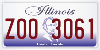 IL license plate Z003061