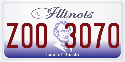 IL license plate Z003070