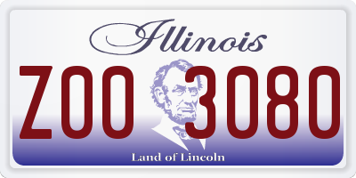 IL license plate Z003080