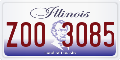 IL license plate Z003085