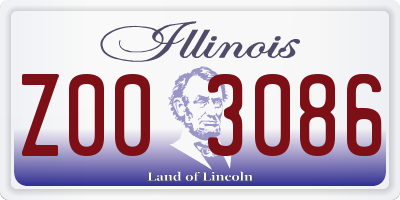IL license plate Z003086