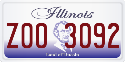 IL license plate Z003092