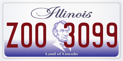 IL license plate Z003099