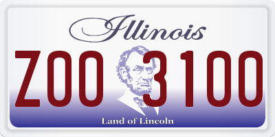 IL license plate Z003100