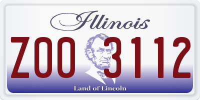 IL license plate Z003112