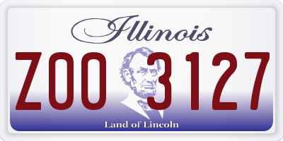 IL license plate Z003127