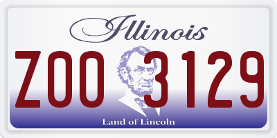 IL license plate Z003129