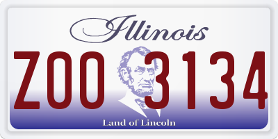 IL license plate Z003134