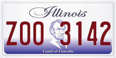 IL license plate Z003142