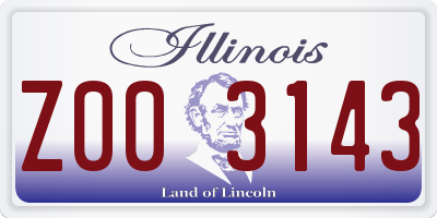 IL license plate Z003143
