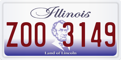 IL license plate Z003149