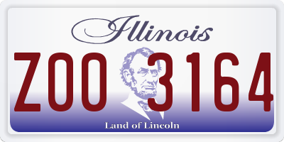 IL license plate Z003164