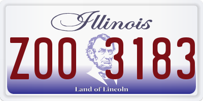 IL license plate Z003183