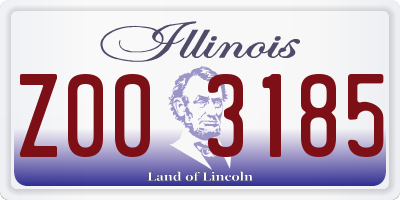 IL license plate Z003185