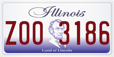 IL license plate Z003186