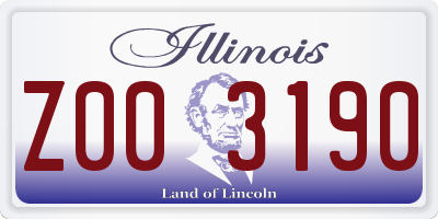IL license plate Z003190
