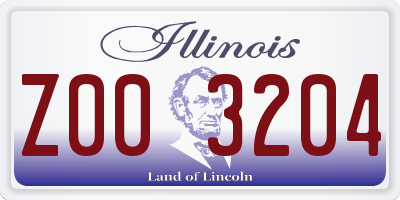 IL license plate Z003204