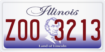 IL license plate Z003213