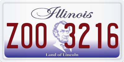IL license plate Z003216
