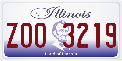 IL license plate Z003219