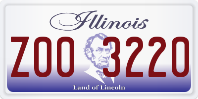 IL license plate Z003220