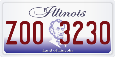 IL license plate Z003230