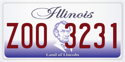 IL license plate Z003231
